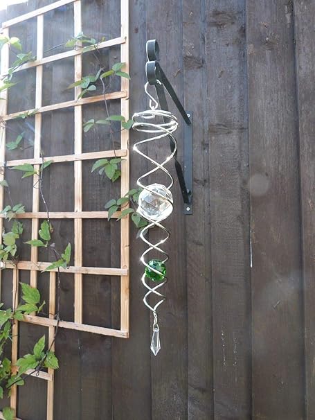 Metallic Cosmo Spinner Wind Chimes - Crystal Vortex with 2 Cystals