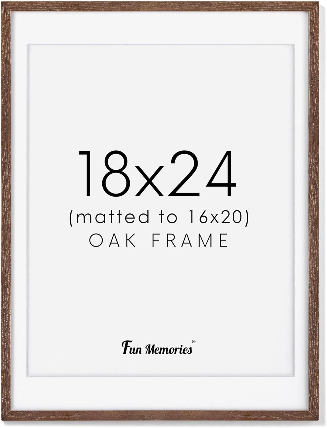 Photo Albums, Frames & Accessories - 18x24 Wood Frame, Natural Solid Oak Wood Poster Frame 24 x 18 with Tempered Glass, Wood Picture Frame 18 x 24 for Posters, 18