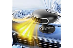NCCEN 12 Volt Portable Car Heater & Defroster – Dual Heat & Fan Modes,Quick Defrosting Windshield Heater,Plug into Cigarette Lighter Auto Dryer Windshield Defroster Defogger