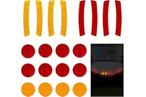 Aster 20Pcs Golf Cart Reflex Reflector Strip, Reflective Decals, Outdoor Waterproof Reflector Tape Sticker, Night Visibility Adhesive Reflector Stickers for Club Car Yamaha EZGO