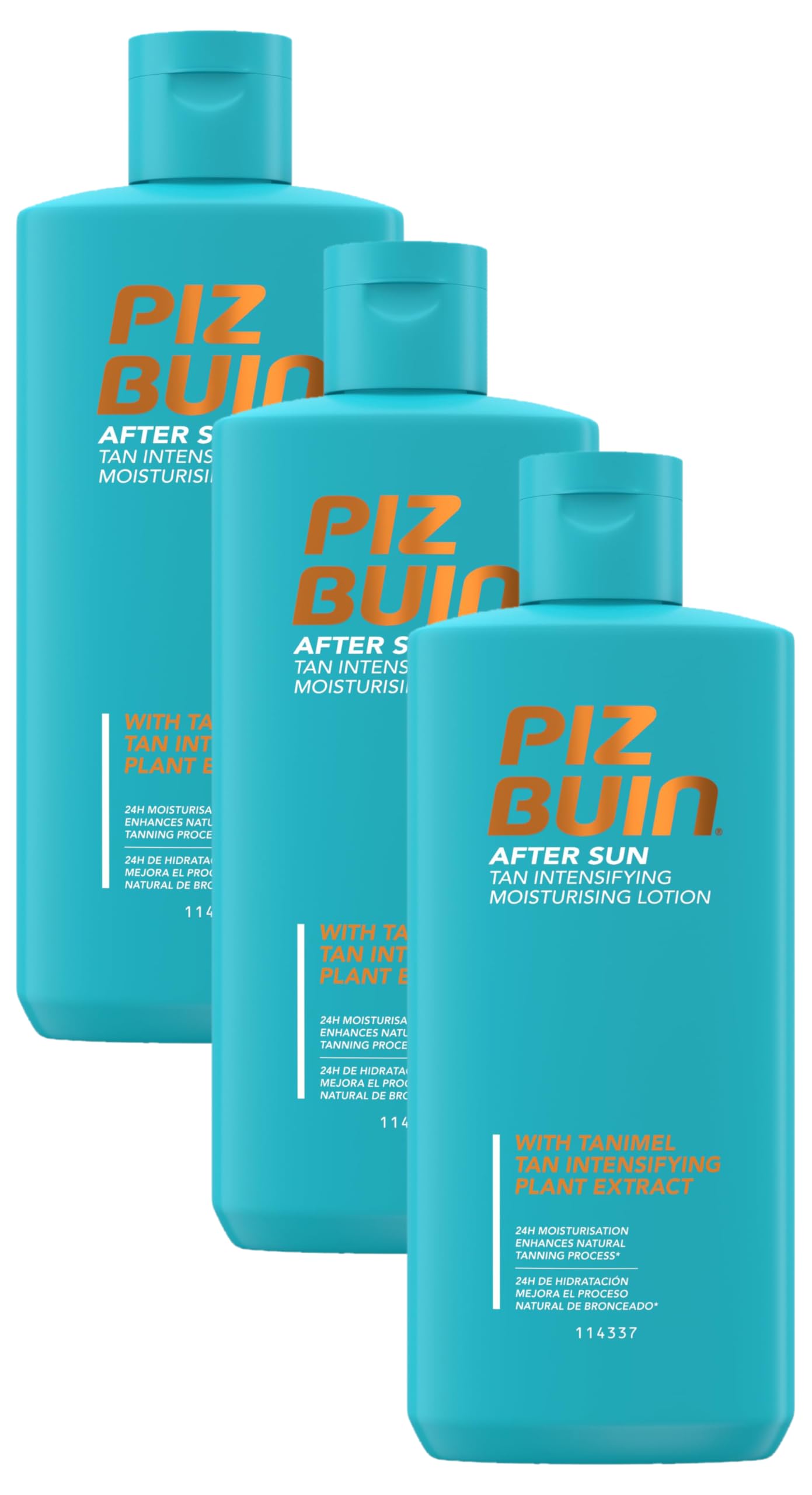 Piz Buin After Sun Tan Intensifying Moisturising Lotion | With Shea Butter and Vitamin E | 200 ml (Pack of 3)