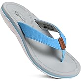 AEROTHOTIC Beach Sandals For Woman – Comfort Women's Flip-Flops Lightweight Thong Cushioning Quick Dry Girls Slippers - Indoor Outdoor Non Slip Yoga Mat Footbed Footwear Ladies Sandals
