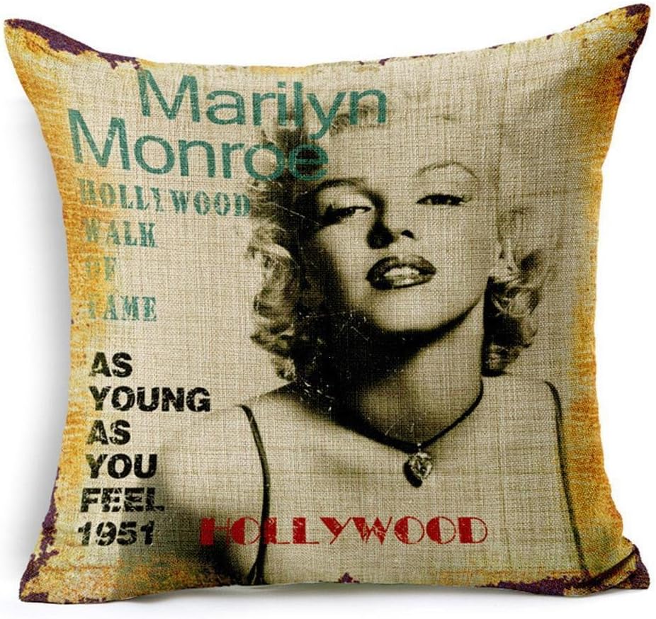 BALANCEYG Accessory 1pc Cushion Cover Pillow case Marilyn Monroe Decor Cushions Home Car Decorative Pillows Throw Cushion Case