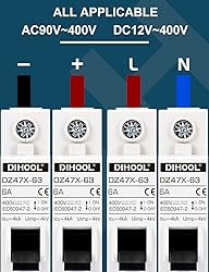 DIHOOL Miniature Circuit Breaker 2pcs 6 Amp dc