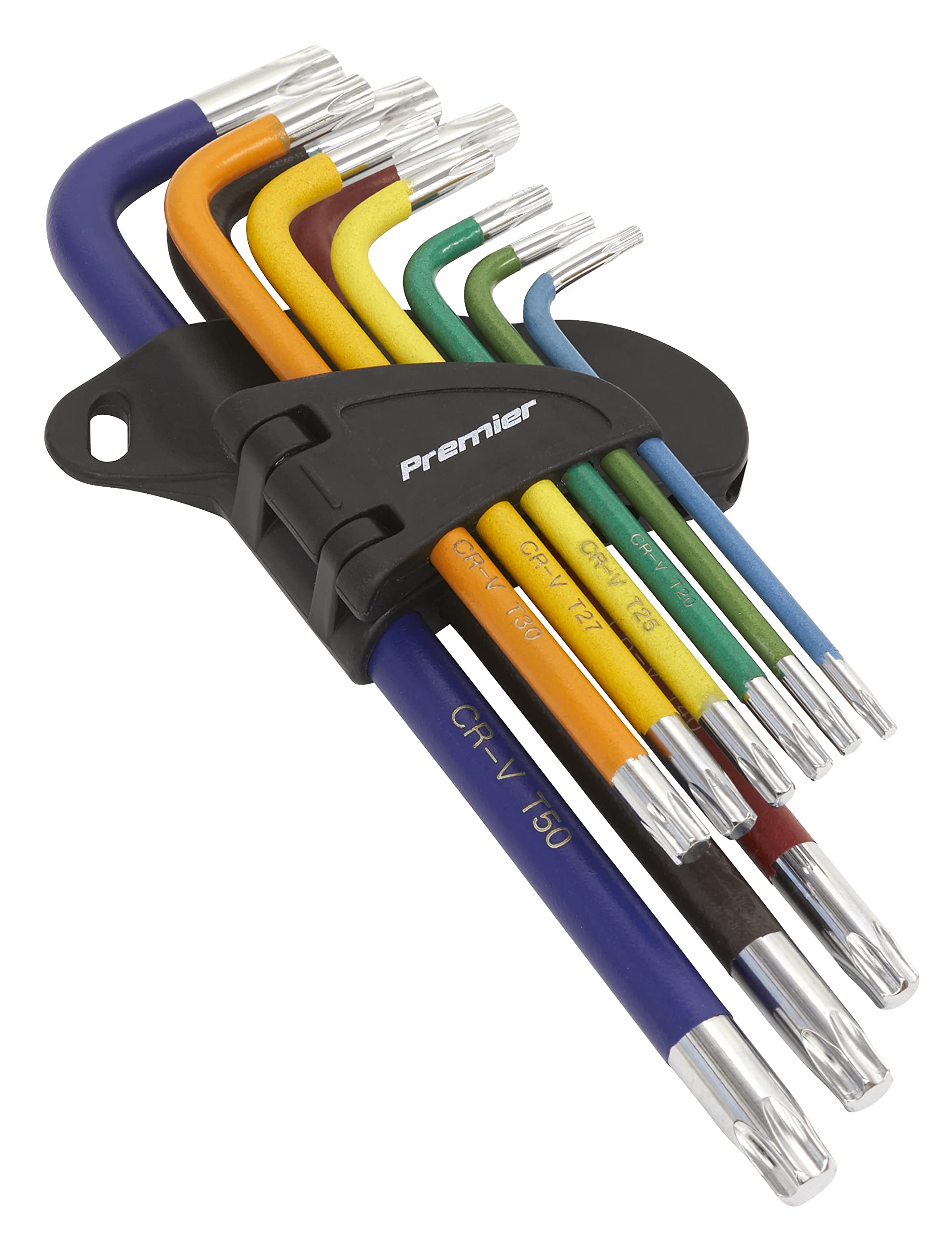 Sealey Ak7193 Trx-Star Key Set 9Pc Colour-Coded Long