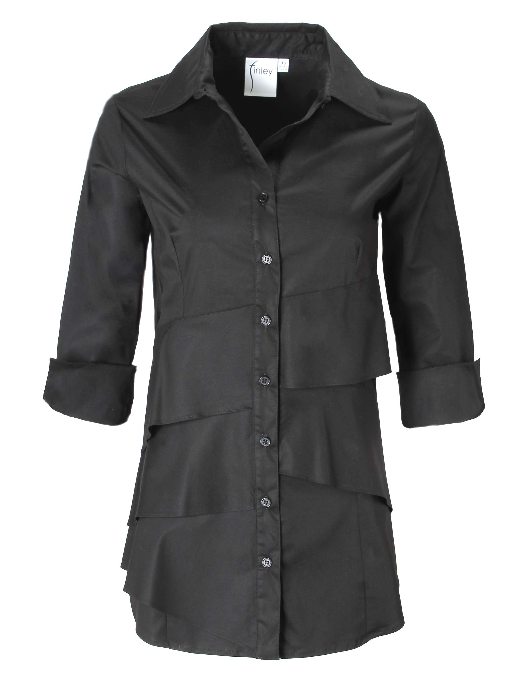 Jenna 3/4 Sleeve Black