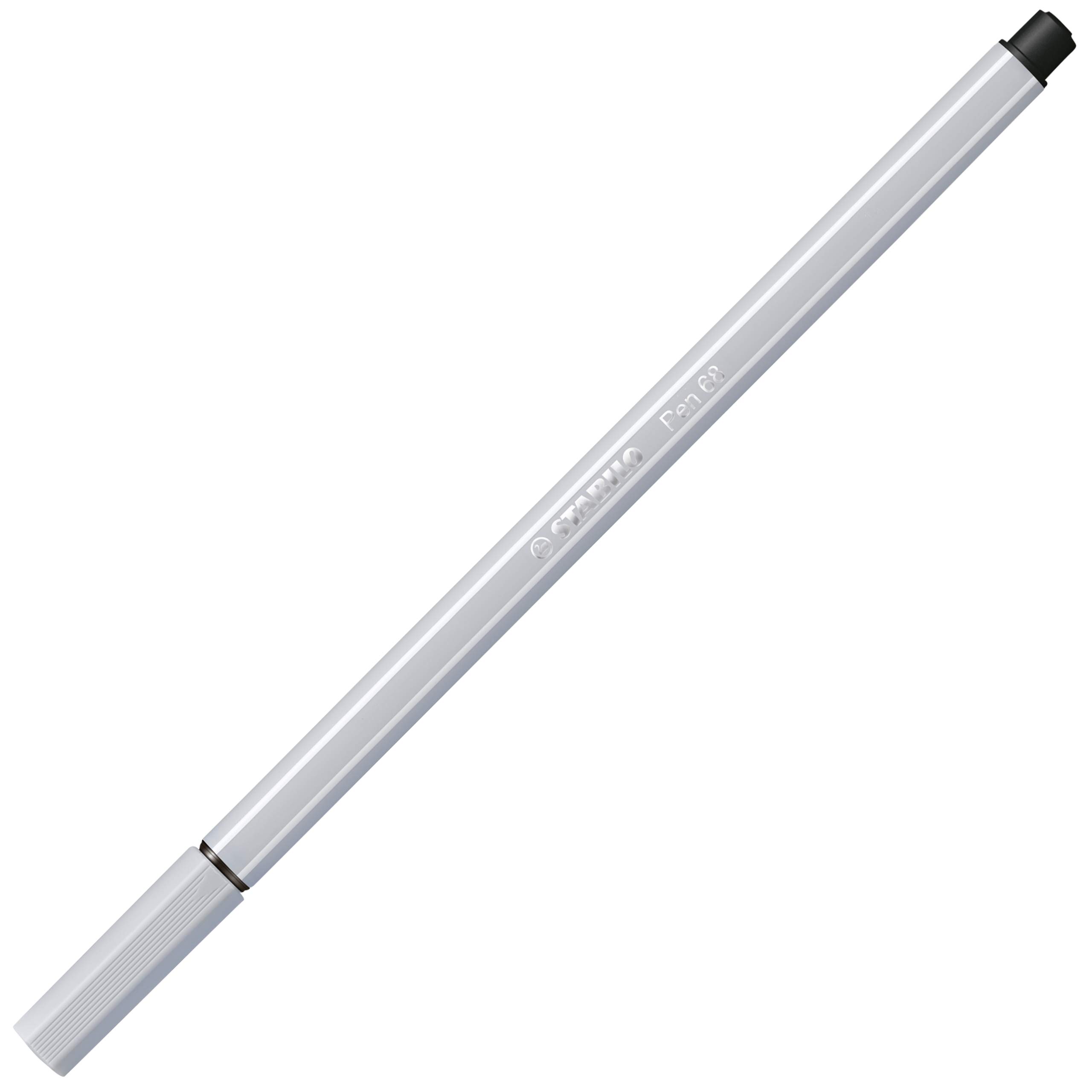 Premium Fibre-Tip Pen - STABILO Pen 68 - Pack of 1 - Light Cold Grey
