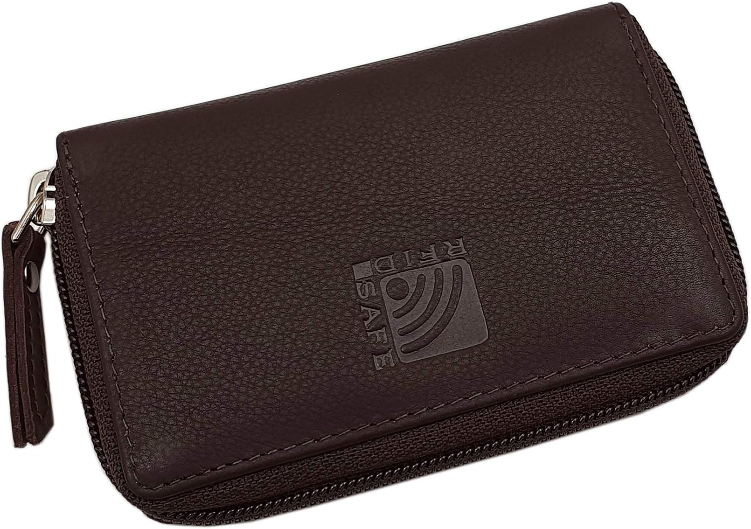 myledershop Genuine Leather Credit Card case 13 Pockets, Brown - Image 4