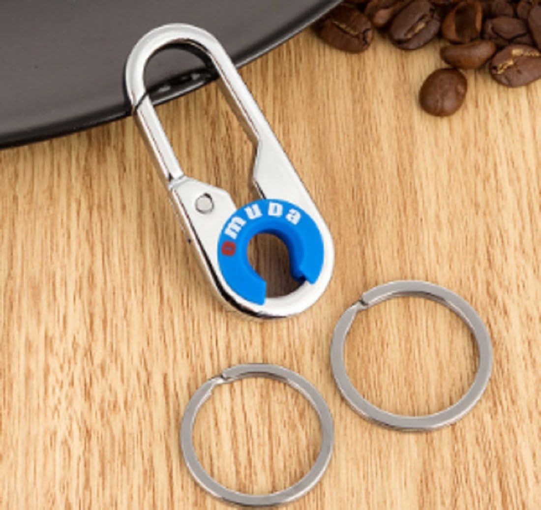 2 Pack Key Chain with 2 Extra Detachable Key Rings,OMUDA Heavy Duty Attachable Car Key Holder for Men and Women