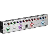 LEKATO Bass Multi Effects Pedal, Bass Effects Pedal with 36 Presets, Editable 4 Modules, Amp, Compressor, Mod, Space, Reverb, IR CAB, Tuner, BT Connection, Music Recording