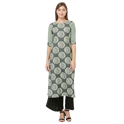 Womens crepe straight Kurta