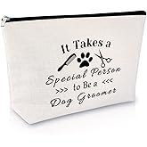 Sfodiary Dog Groomer Gift for Women Makeup Bag Pet Grooming Dog Salon Presents Cosmetic Bag Thank You Gift Ideas Funny Birthday Thanksgiving Presents for Groomer Travel Cosmetic Pouch