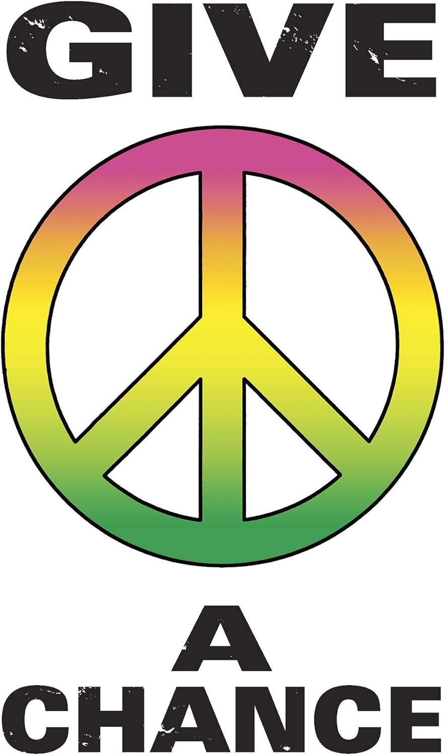 Give Peace A Chance 13&rdquo;x22&rdquo; Vintage Style Showprint Poster - Home Nostalgia Decor &ndash; Wall Art Print