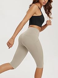 ODODOS 2-Pack High Waist Workout Capris with