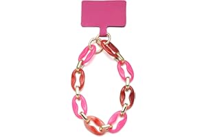 Cosace Phone Charm Acrylic Phone Chain for Women Phone Charms Strap Phone Wristlet Phone Wrist Lanyard Phone Accessories Charm Phone Wrist Strap Cute for Women Girls