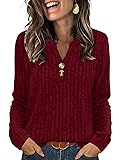 SAMPEEL V Neck Sweaters for Women Trendy 2025 Long