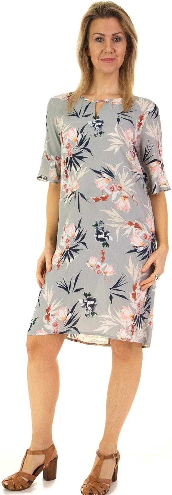 POMODORO Dress 81908 Duck Egg 10 Duck Egg Amazon.co.uk Clothing