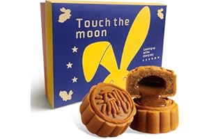 KWOLYKIM Raw Coconut Latte Flavor Lava Mooncake, 生椰拿鐵流心月餅, 6PCS Lava Moon Cakes 2024 Mid-Autumn Festival Chinese Dessert Asian Sweet Pastries Gifts Mooncakes (10.59oz/300g)