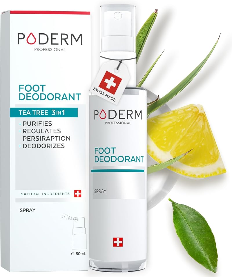 PODERM Athlete's Foot Treatment Spray - 3 in 1 Fungal Deodorizer