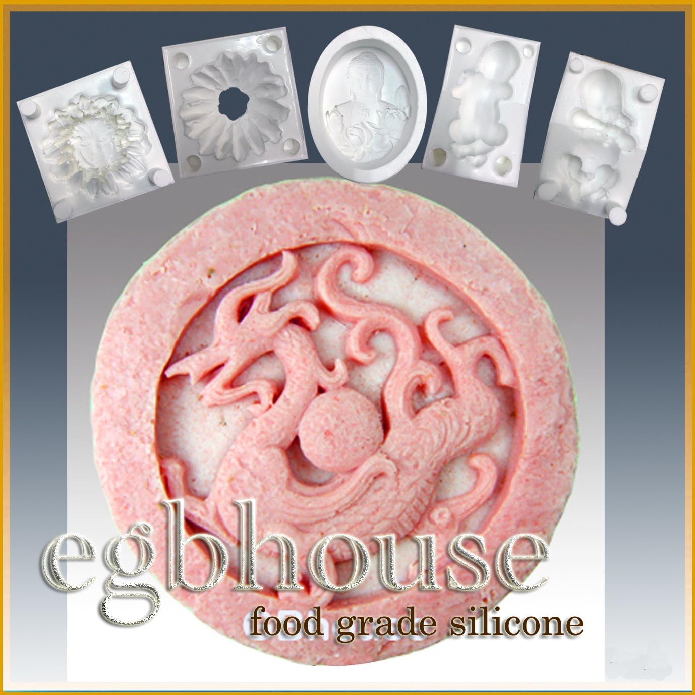 "Dragon - East" - Feng Shui Design- Detail of High Relief Sculpture - Silicone Soap/Sugar/Fondant/Chocolate/Marzipan 2D Mold