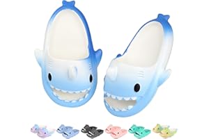 LAKIGE Kids Shark Cloud Slides | Toddler Boys Girls Shower Slippers | Boys Girls Cute Cartoon Fish Flip Flops | Beach Pool Home Sandals | Quick Dry Non-Slip