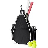 Docami Tennis Bag for Women Men, Tennis Racket Bags Backpack Lightweight Water Resistant Sling Crossbody Gym Backpacks for Tennis Racquet, Pickleball Paddles, Badminton, Pickleball Gear & Accessories