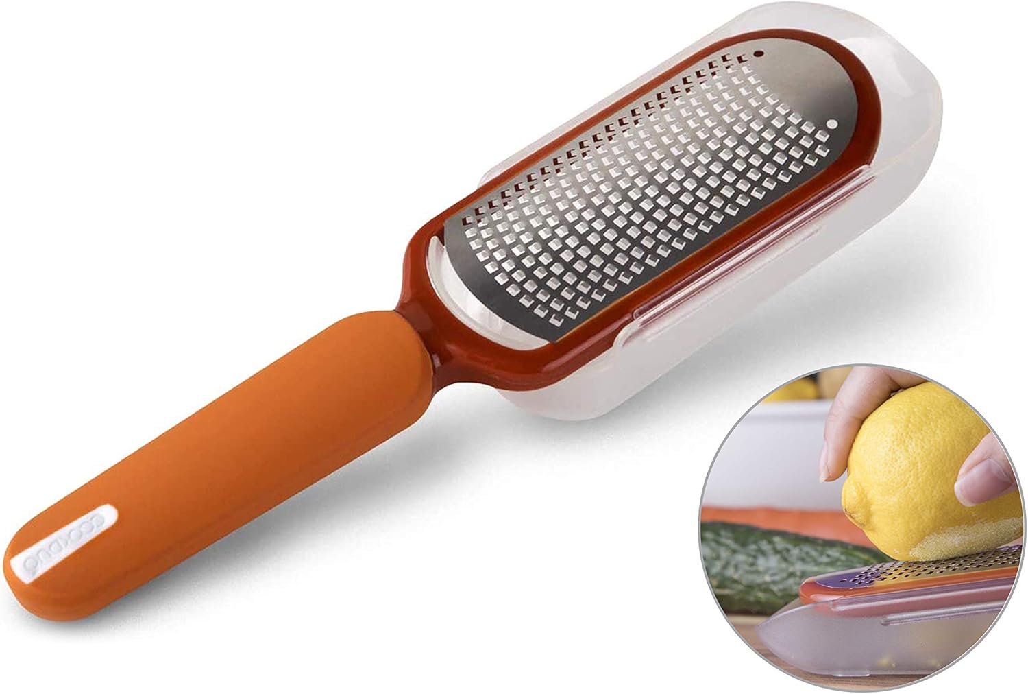 COOKDUO Grate & Pour - Lemon zester/Cheese grater (orange)
