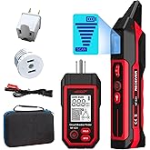 NOYAFA Nf-824 Rechargeable 90-230V AC Circuit Breaker Finder Tool with LCD Display & GFCI Outlet Tester, Adjustable Sensitivity, Flashlight