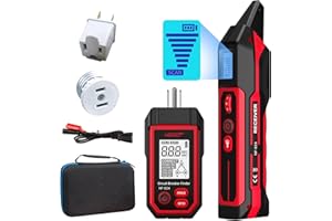 NOYAFA NF-824 Rechargeable Circuit Breaker Finder with LCD Display & GFCI Outlet Tester, 90-230V AC Circuit Breaker Finder Tool, NCV Electrical Circuit Tracer, Adjustable Sensitivity, Flashlight