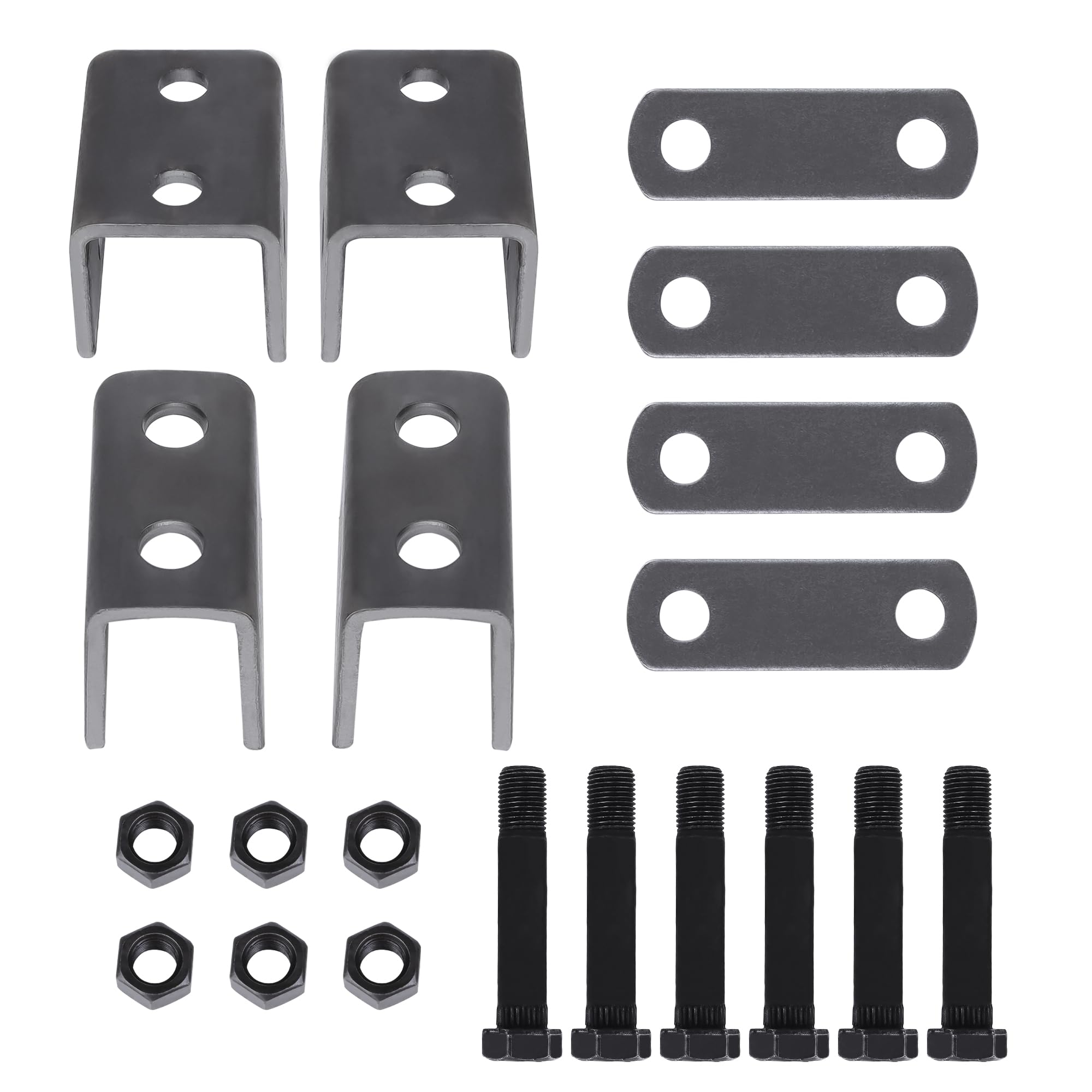 Photo 1 of AUTOSwpozo Trailer Single Axle Spring Hanger Kit for Double Eye Spring, Trailer Leaf Spring Single Axle Suspension