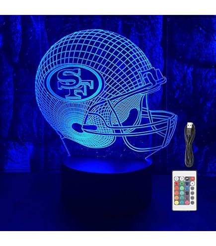 3d cowboy football helmet lamp TITISKIN Illusion LED Night Light,7 Colors Gradual Changing Touch Switch USB Table for Holiday Gifts or Home Decorations (Baseball Helmet) Ozark Trail Dual Carry NEW MOM GIFT GUIDE Officially licensed Height Color:The Gotti