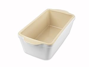 USA Pan 1140LF-SW-W Stoneware Loaf Baking Dish, Pan