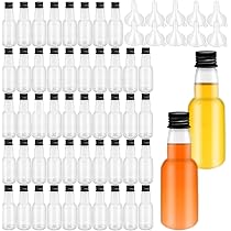 Amazon.com: 50 Pack Mini Liquor Bottles,1.7oz/50ml Plastic Spirit ...