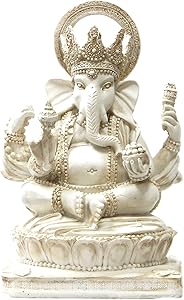 Bellaa 22227 Ganesh Statues Hindu Elephant God of Success 6 inch
