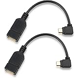 Cable Matters Micro-USB 2.0 On-The-Go (OTG) Adapter 6-Inch, Black, Pack of 2