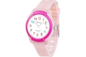 Edillas Kids Analog Watch for Girls Boys, Children Waterproof Learning Time Wristwatch Easy to Read Time for Child