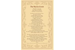 Nicene Creed & Apostle‘s Creed Prayer Poster - Christian Wall Art for Church, Homeschool, Sunday School - Inspirational Scrip