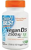 Doctor's Best Best Vegan D3 Vegetarian Capsules, 60 Count