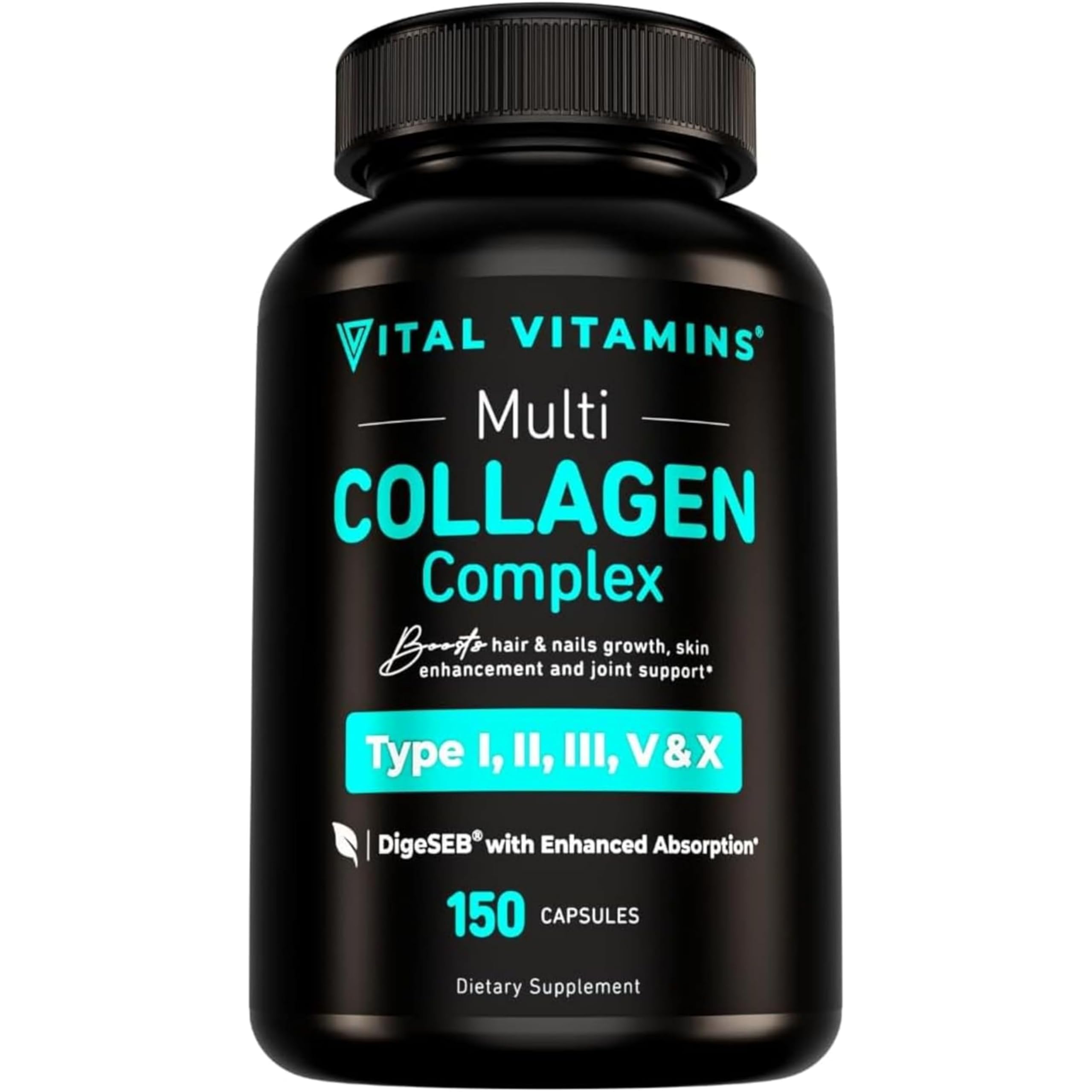 Vital Vitamins Multi Collagen Peptides Complex for Women & Men, 150 Pills
