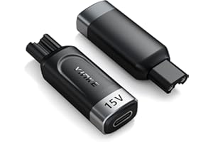 Yinke 15V HQ8505 Type-C Shaver Adapter Charging Converter for Philips Norelco 7700/7500/7400 3500/5300 Series, OneBlade QP6520 QP6530 QP6510, USB-C Shaver Charger Converter without Charger Cord (1 PC)