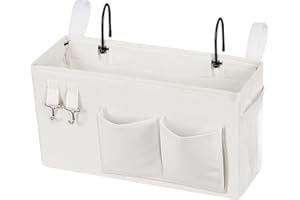Loghot Bedside Caddy/Bedside Storage Bag Hanging Organizer for Bunk and Hospital Beds,Dorm Rooms Bed Rails,Can be Placed Glas