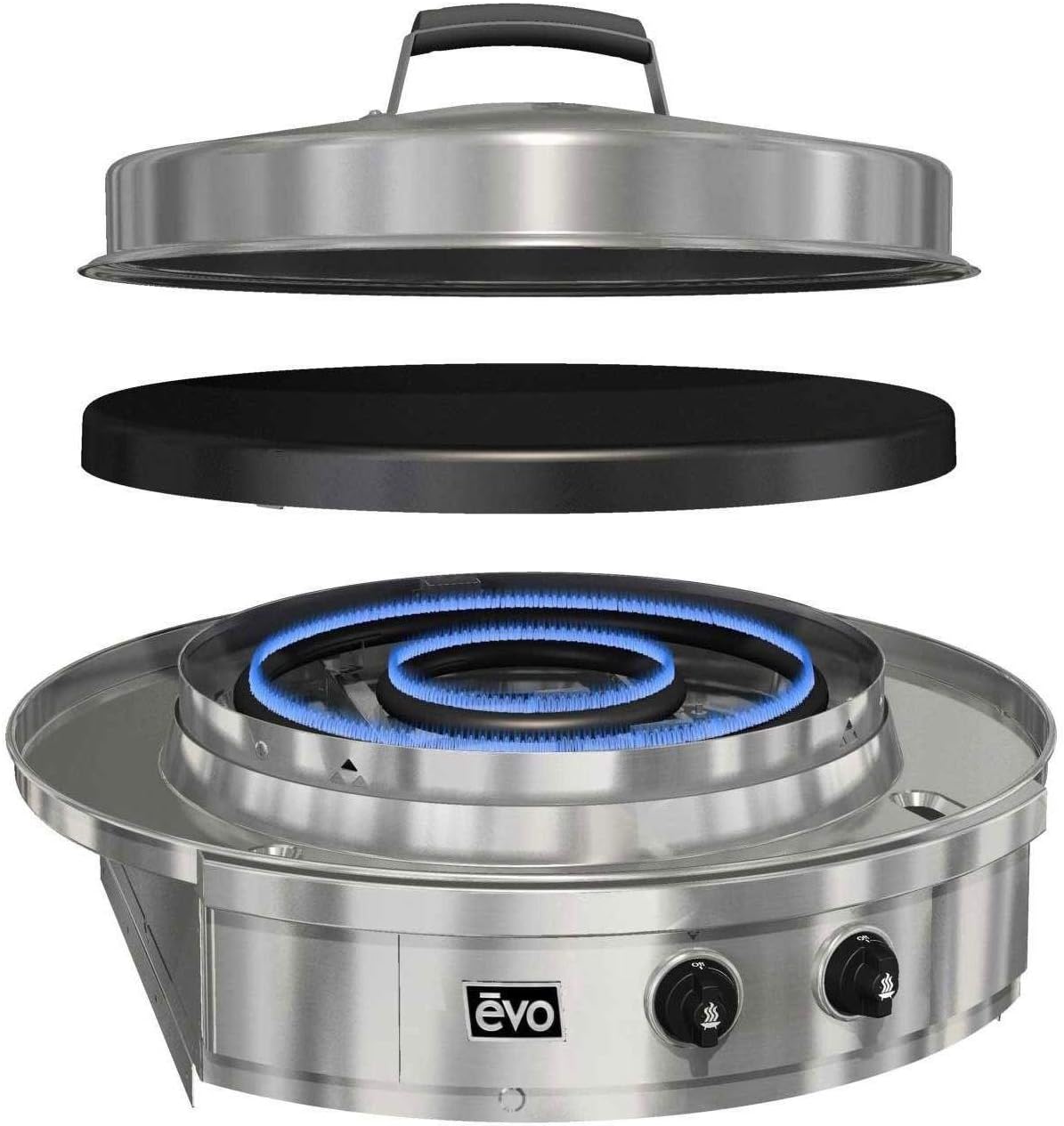 review EVO Affinity 30G Series Built-in Grill (10-0055-NG), Seasoned Steel Cooktop, Natural Gas
