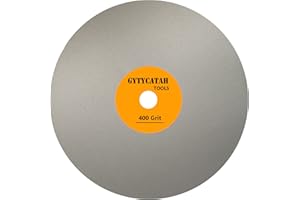 GYTYCATAH Diamond Flat Lap Disc, 6" x 1/2" Arbor 400 Grit, Diamond Coated Flat Lap Wheel for Gemstone Ceramics Stone Glass, Grinding Sanding Disc Lapping Polishing Disc