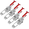AConnet 4 PCS Self Lock Toggle Latch Clamp GH-431 Adjustable Heavy Duty Toggle Clamp Latches 3080LBS Small Toggle Latch Latch Action Toggle Clamp for Door Box Case Trunk Smoker Pull Latch