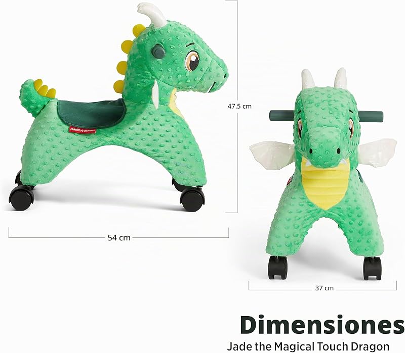 Jade The Magical Touch Dragon con Luces y Sonidos interactivos, Verde, de 1 a 3 años