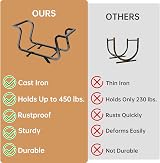 NiHome Cauldron-Style Firewood Rack 450 lbs Capacity Indoor/Outdoor view 2
