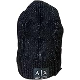 Armani Exchange Women's Logo Beanie Hat, Black, One Size