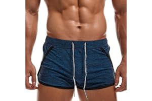 AIMPACT Mens Short Swim Trunks Quick Dry Beach Board Shorts 80s 90s Summer Vintage Swimwear with Lining Swimming Suits