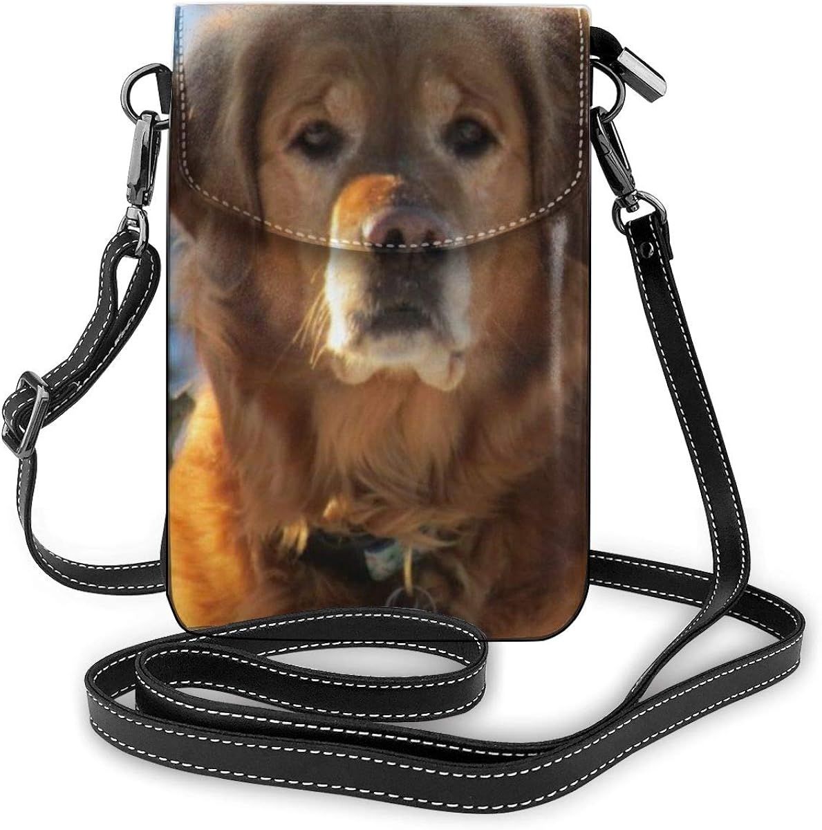 Golden Retriever In Autumn American Phone Purse, Small Crossbody Bag