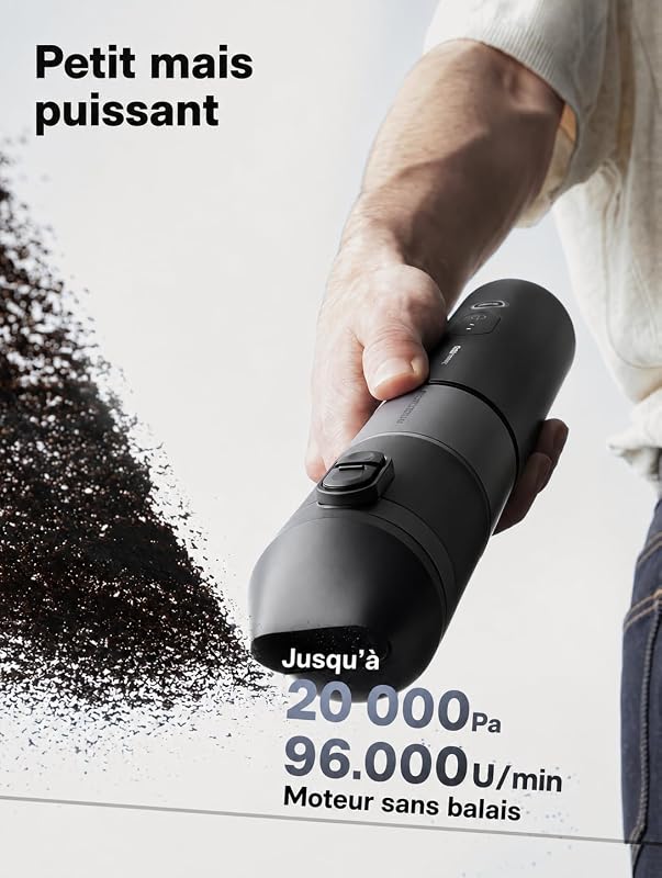 Aspirateur Voiture Puissant sans Fil, aspirateur à Main 20 000 Pa